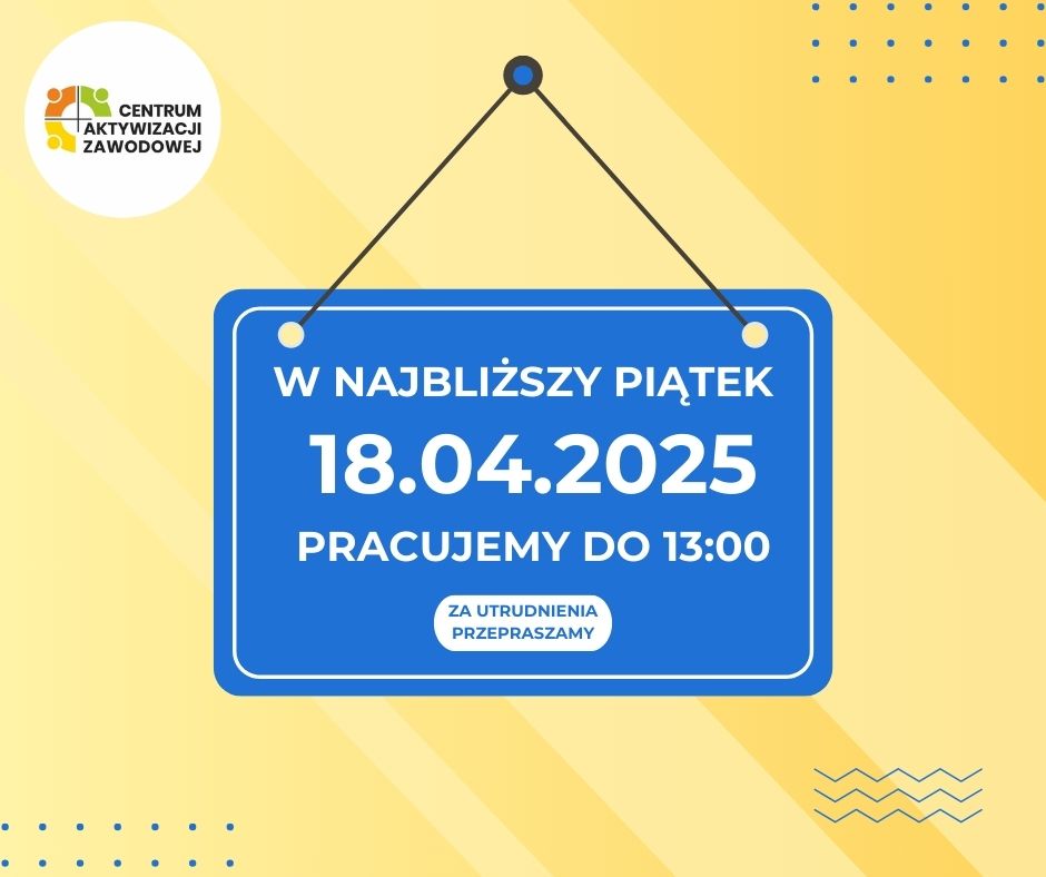 Zdjęcie artykułu Godziny pracy PUP w Wielki Piątek