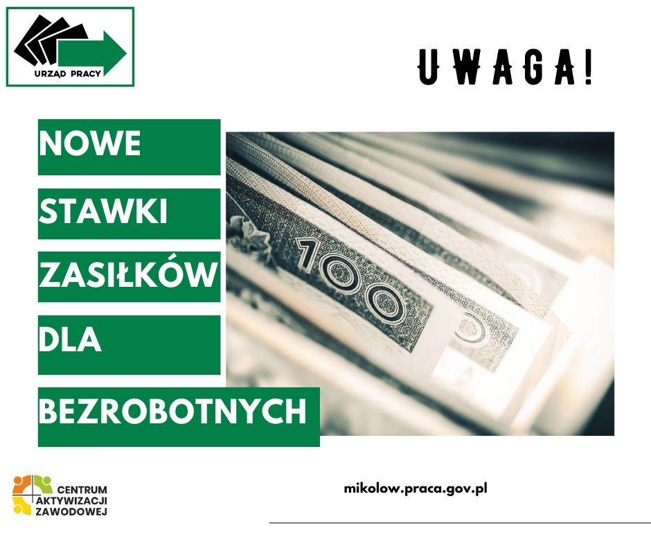 Zdjęcie artykułu Nowe stawki zasiłków dla osób bezrobotnych.